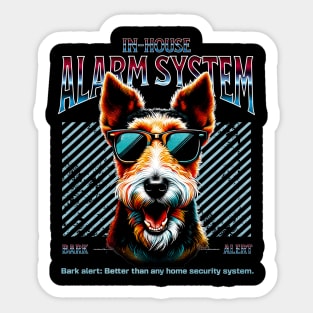 Bark Alert Fox Terrier Dog Sticker